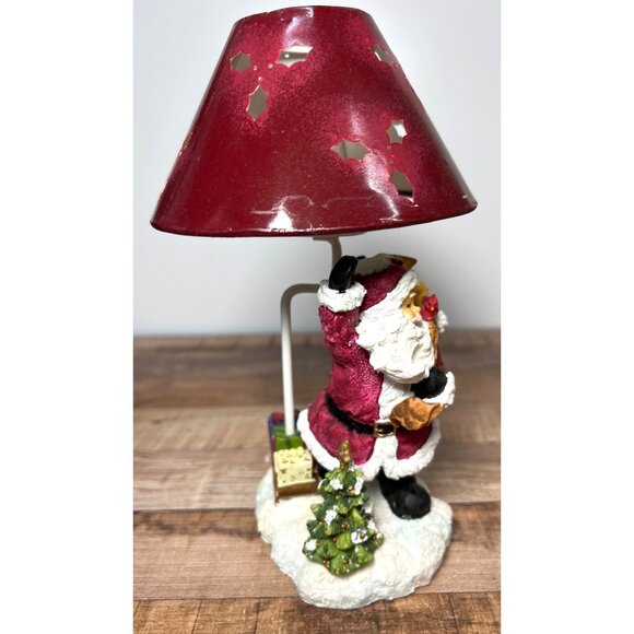 Home Trends Santa Claus Tealight Lantern With Red Shade 8'' - Picture 3 of 6